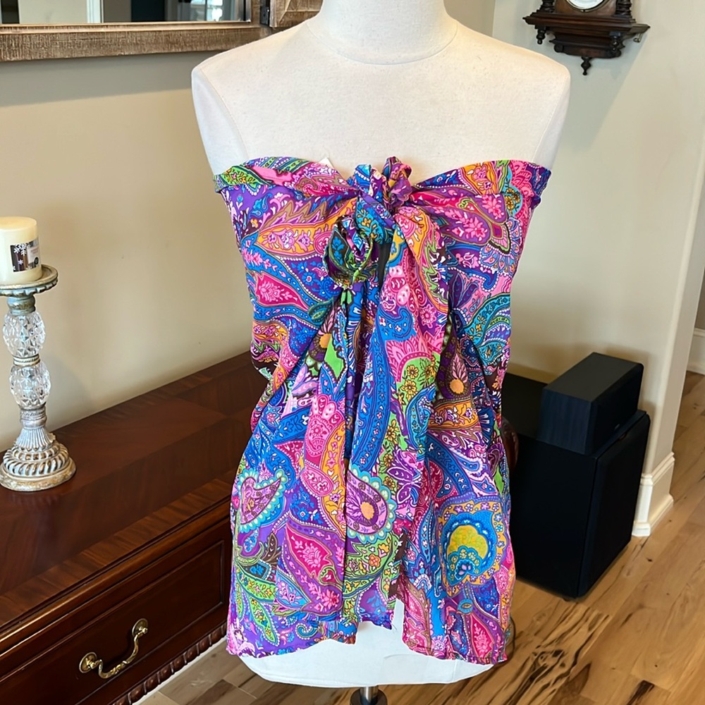 Beach Coverup Wrap Swim New Womens XS S M L Sarong Colorful